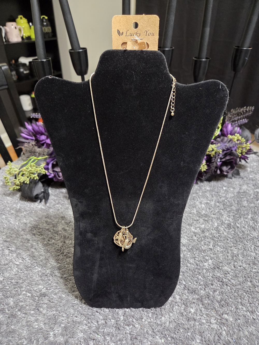 Lucky You Gold-Tone Pendant Necklace for Women